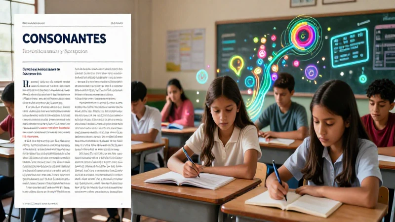Clasificación educativa de consonantes detallada