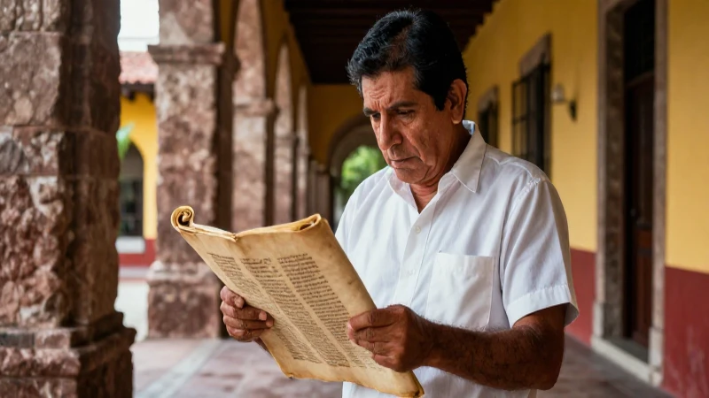 Erudito mexicano estudia manuscrito antiguo dramático