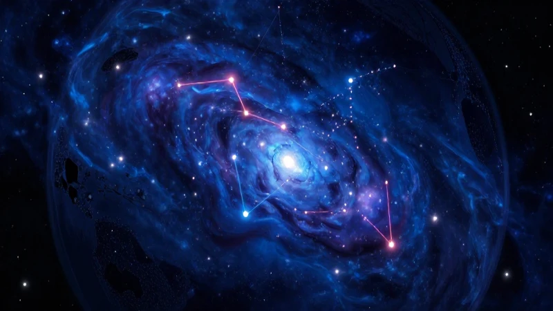 Constelación: Concepto y las más importantes descubrimientos 5 Constelación vibrante sobre nebulosa indística