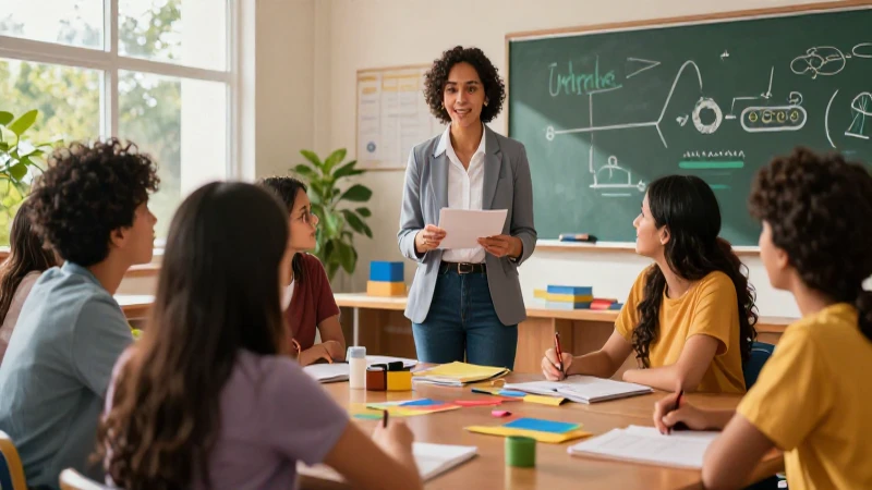 Maestra moderna ilustra aulas de diversa forma
