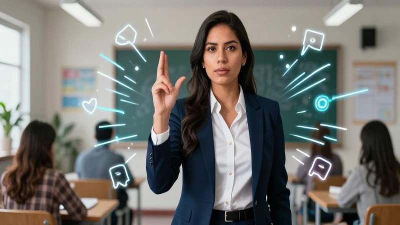 Maestra mexicana representando acuerdo educativo