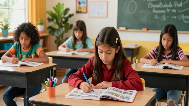 Consulta MinEduc: AprendoenCasa y en Clase para Todos 3 Estudiante mexicano en aula moderna y detallada