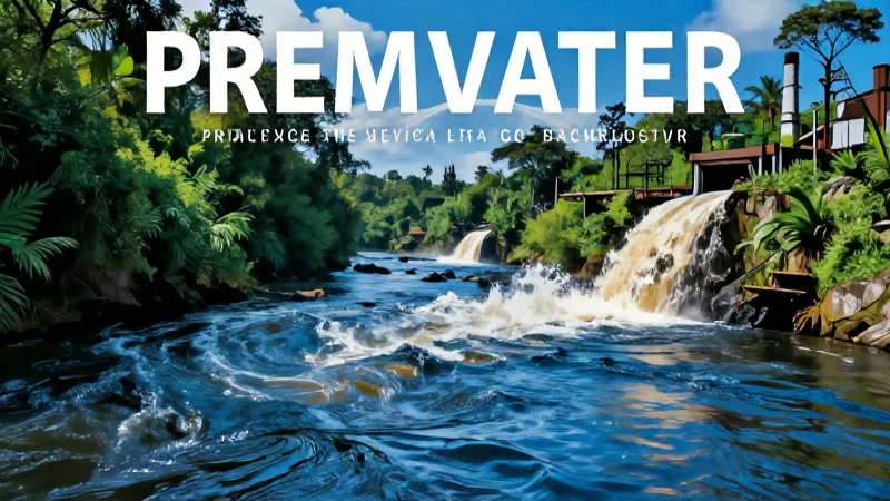 Contraste ecológico: río vibrante contra industria contaminante