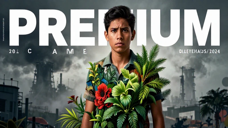 Joven mexicano resiliente en un paisaje contaminado