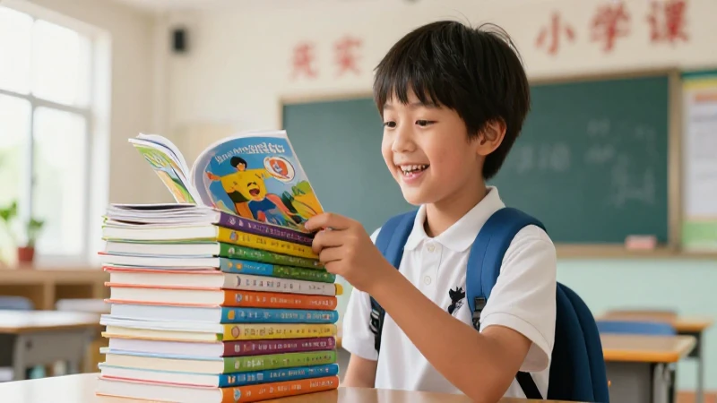 Libros de texto gratis para primaria: Aprende fácilmente con nuestros recursos 4 Estudiante sonriente en clase con libros vibrantes