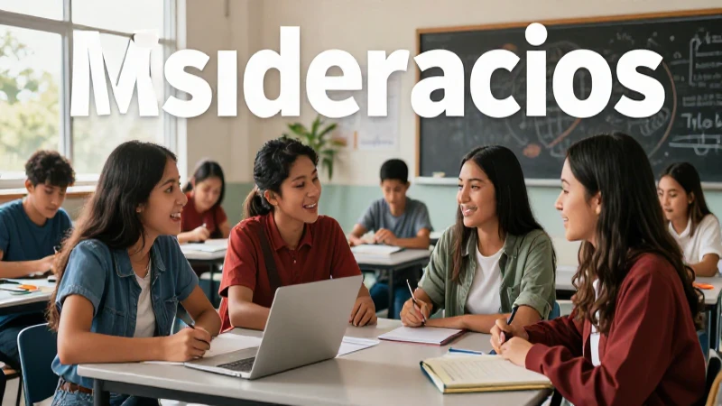 Estudiantes mexicanos alegres en aula moderna