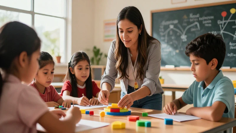 Maestra mexicana enseñando con aprendizaje dinámico y vibrante