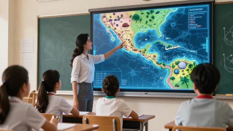 Educadora enseña historia mesoamericana con mapa digital