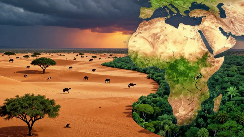 Qué regiones, climas y características tiene África 10 Paisaje africano diverso en un mapa moderno