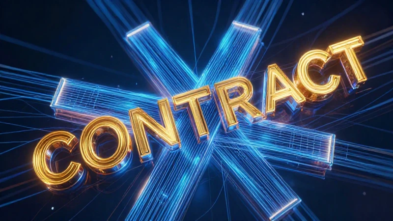 Contratos: Concepto, Partes y Tipos Esenciales para Entender 3 Contrato geométrico detallado, estilo premium y vibrante