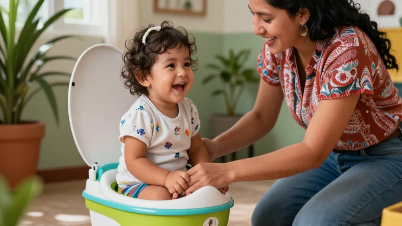 Control de esfínteres: guía para su desarrollo y apoyo 5 Niño feliz aprende en un ambiente educativo mexicano