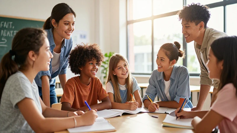 Escuela vibrante y moderna con calidez y detalle
