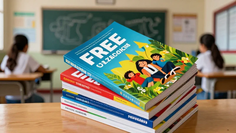Libros vibrantes en clase moderna con luz cinematográfica