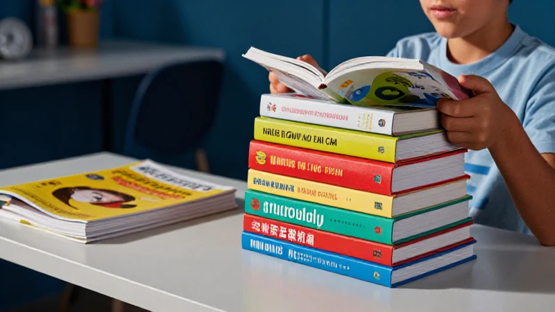 Estudiante lee libros en escritorio moderno con luz profesional
