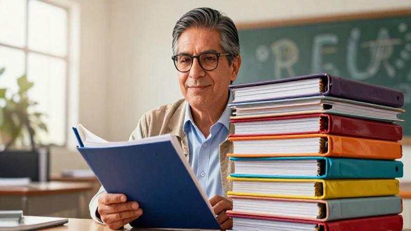 Educador mexicano moderno, estilo revista educativa premium