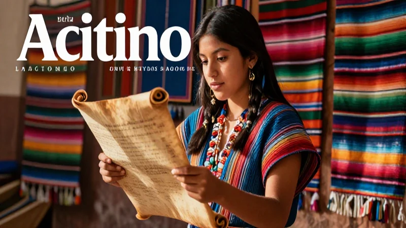 Erudito mexicano lee pergamino bajo luz cálida