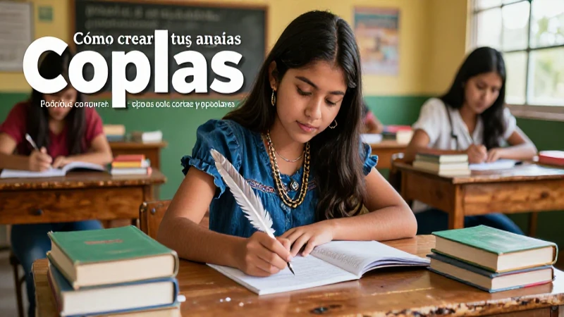 Podrías compartir 30 ejemplos de coplas cortas y populares 15 Estudiante mexicano compone coplas en aula
