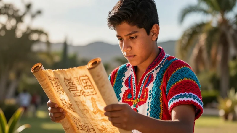 Podrías compartir 30 ejemplos de coplas cortas y populares 22 Joven mexicano estudia pergaminos antiguos