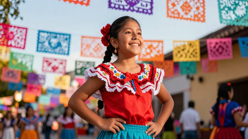 Podrías compartir 30 ejemplos de coplas cortas y populares 14 Joven mexicana vibrante en festival colorido