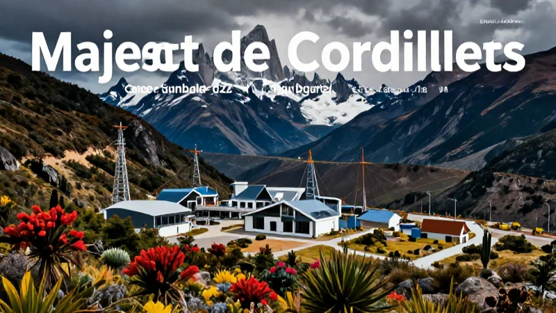 Cordillera de Los Andes: Maravillas y Desafíos Ambientales 5 Paisaje andino con minería sostenible y biodiversidad