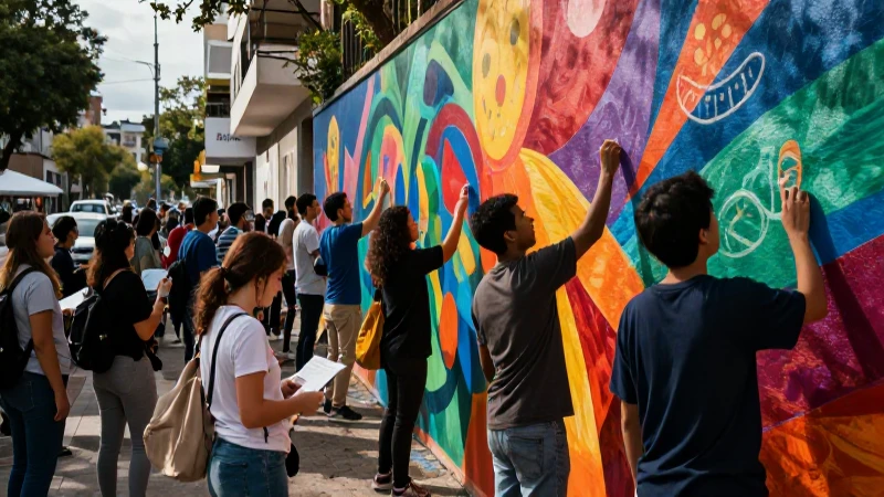Corporación Cultural de Lo Barnechea: Arte y Comunidad 7 Mural vibrante en la ciudad de Lo Barnechea