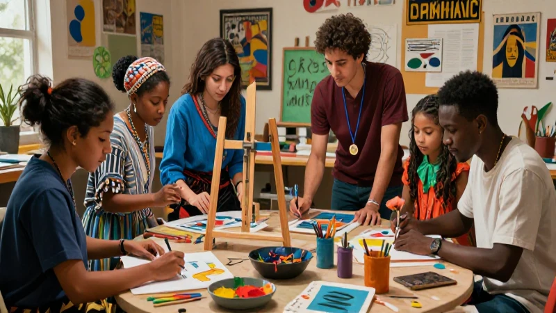 Corporación Cultural de Lo Barnechea: Arte y Comunidad 5 Artistas y comunidad crean en taller vibrante