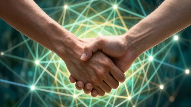 Corresponsabilidad: Definición, Concepto y Clasificación 3 Manos unidas frente a fondo geométrico vibrante