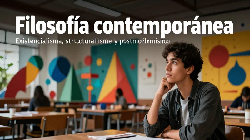 Corrientes filosóficas: Existencialismo, Estructuralismo y Postmodernismo