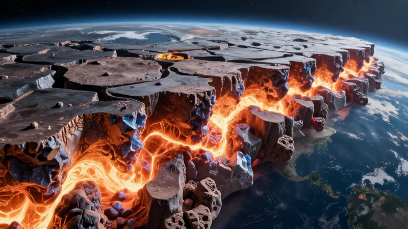 Impacto energético de placas tectónicas terrestres