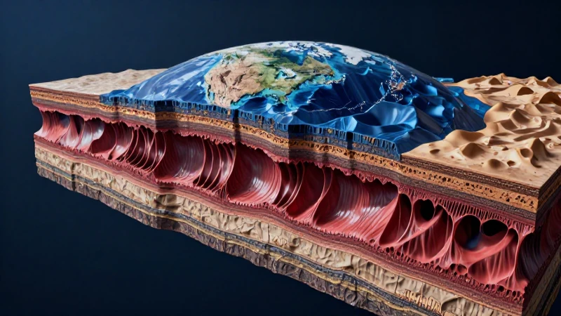 Estructura de las capas de la corteza terrestre