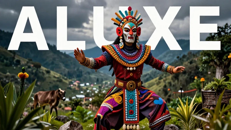 Guardia mística de Aluxe en paisaje mexicano