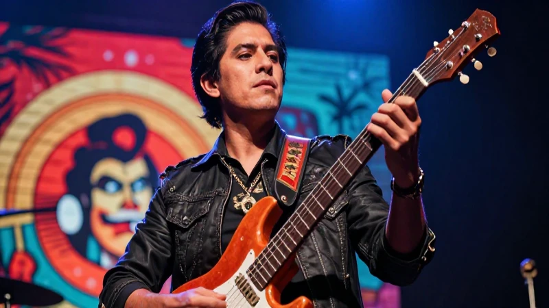 Cover: Definición, concepto y su importancia en el diseño 6 Retrato vibrante de guitarrista moderno dinámico