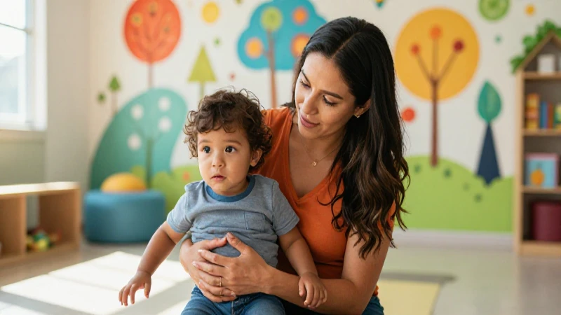 Retrato vibrante de madre y niño