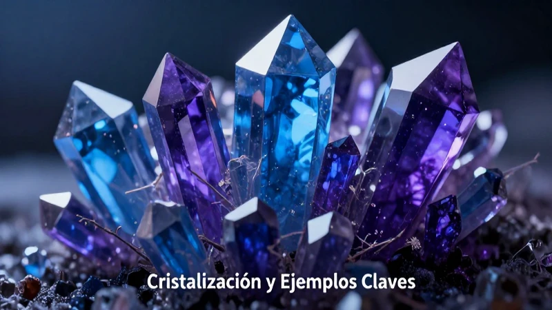 Cristales geométricos vibrantes capturados en estudio