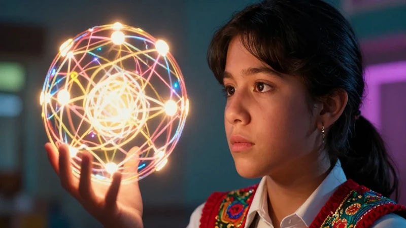 Estudiante apasionado contempla orbe de conocimiento