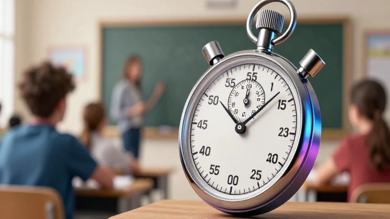 Qué es un cronómetro y cuáles son sus usos esenciales 8 Reloj metálico dinámico sobre fondo educativo sofisticado