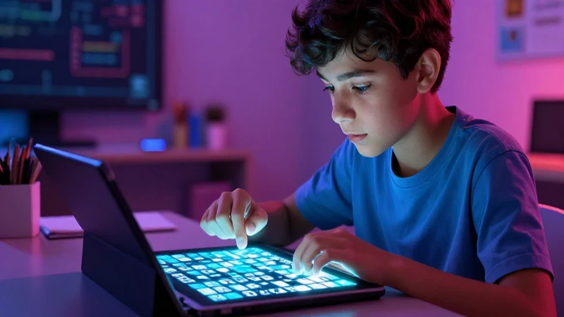 Conoce los secretos de los crucigramas: diversión y desafío en palabras 4 Estudiante concentrado resuelve crucigrama digital