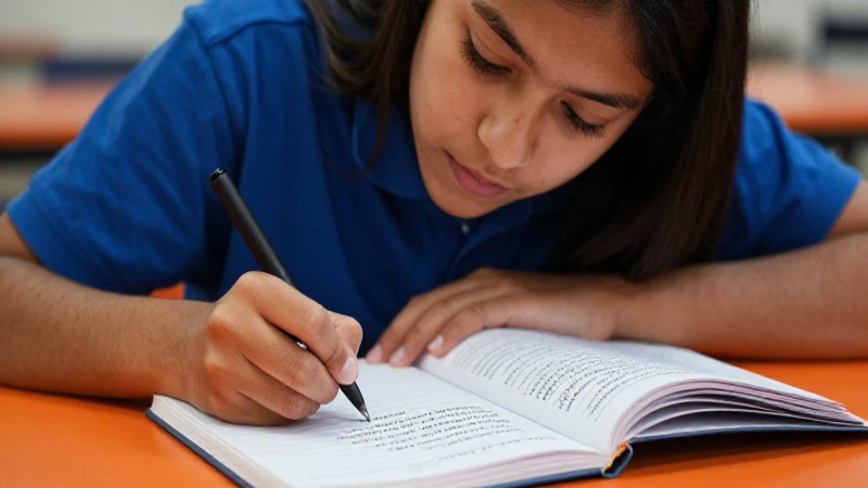 Creativo mexicano escribe palabras abstractas en cuaderno