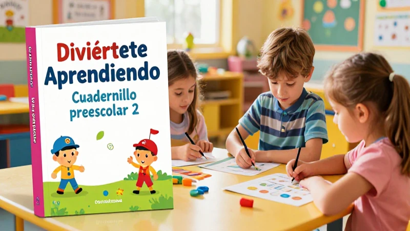 Diviértete aprendiendo: Cuadernillo preescolar 2 con actividades educativas 4 Cuaderno preescolar vibrante de actividades educativas