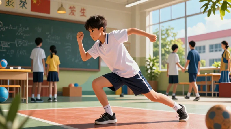 Vive una vida saludable en secundaria: descubre nuestros consejos 3 Estudiante joven activo en un entorno vibrante