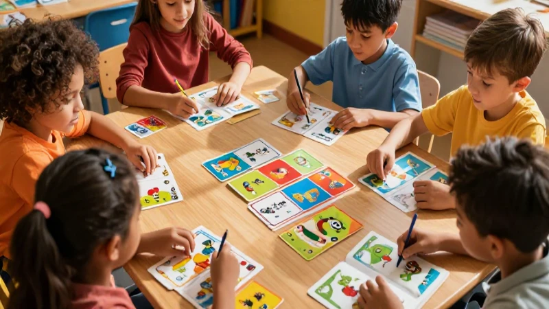 Fichas escolares y actividades para todas las edades 5 Juego educativo con fichas y estudiantes son la esencia