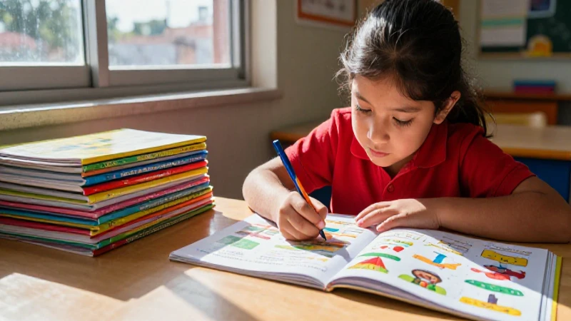 Descarga gratis cuadernillos preescolar en PDF: Aprende y diviértete 3 Niño alegre aprende con cuadernillos escolares vibrantes