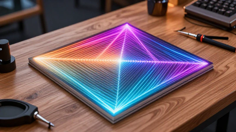Geometría precisa en un entorno profesional vibrante