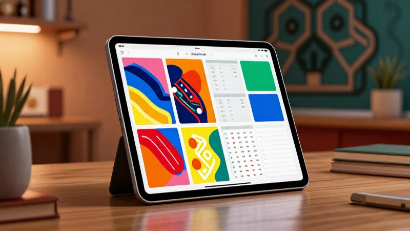 Tablet educativa moderna con estilo mexicano