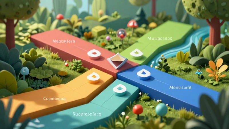 Ilustración geométrica de conocimiento vibrante y dinámico