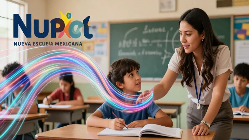 Docente mexicana guía aprendizaje con holograma