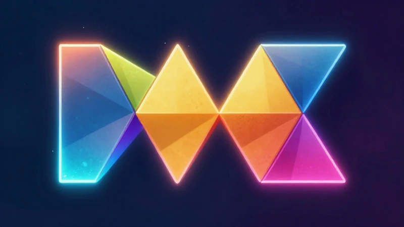 Ilustración geométrica vibrante del denominador común