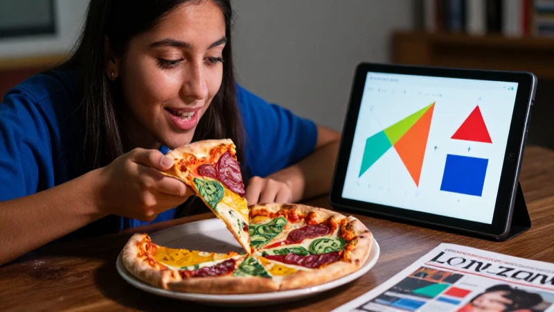 Estudiante mexicano aprende geometría con pizza