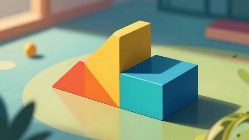 Ilustración geométrica vibrante y moderna