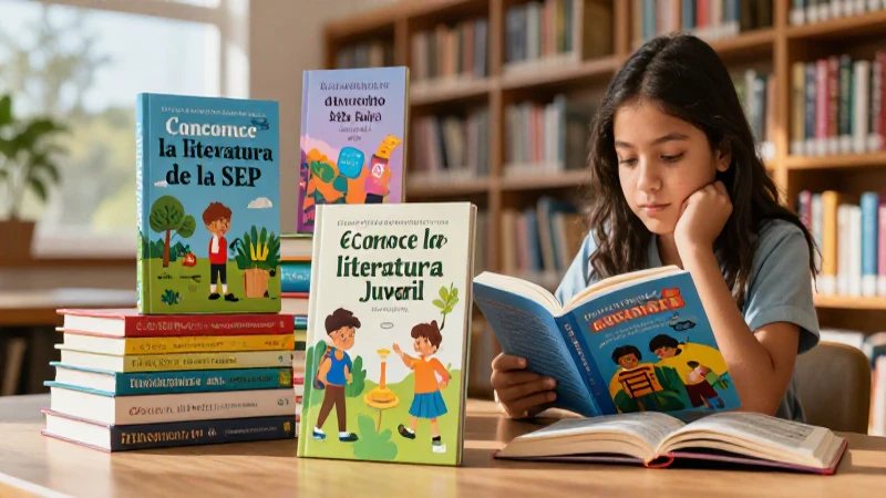 Estudiante leyendo literatura juvenil de la SEP